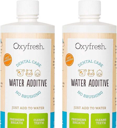 Oxyfresh Premium Pet Dental Care Solution Pet Water Additive: Best Way to Eliminate Bad Dog Breath and Cat Bad Breath - Fights Tartar & Plaque - So Easy, Just Add to Water! Vet Recommended 16 oz. in Saudi Arabia