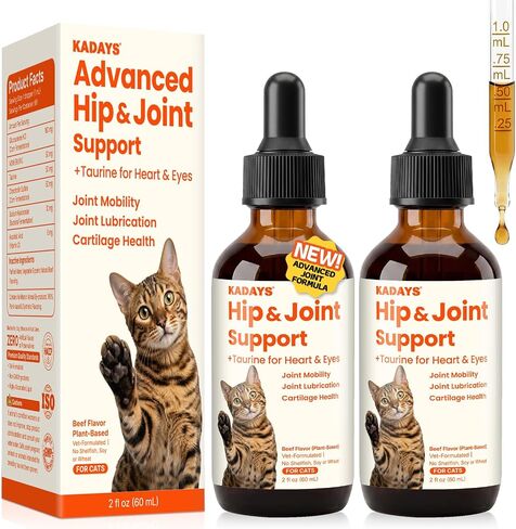 Liquid Glucosamine for Cats 2-Pack, Hip & Joint Pain Relief Drop Supplement in Kuwait