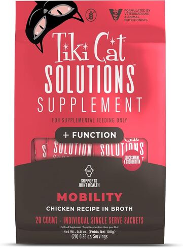 Tiki Cat Solutions Cat Food Supplement, Mobility, Chicken, 5.6 oz Pouch in Saudi Arabia