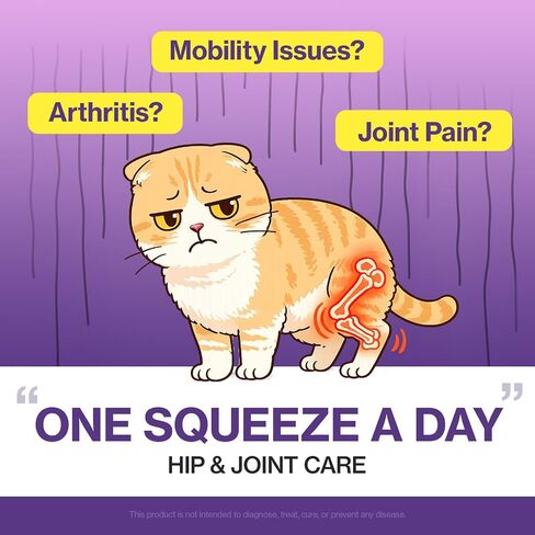 Doctor By HJ Care Cat Joint Supplement Hip&Joint Care Glucosamine for Cats Arthritis Pain Relief with Glucosamine & Chondroitin 30 lickable Formula Individually Packaged, Salmon (1 Pack) in Saudi Arabia