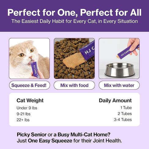 Doctor By HJ Care Cat Joint Supplement Hip&Joint Care Glucosamine for Cats Arthritis Pain Relief with Glucosamine & Chondroitin 30 lickable Formula Individually Packaged, Salmon (1 Pack) in Saudi Arabia