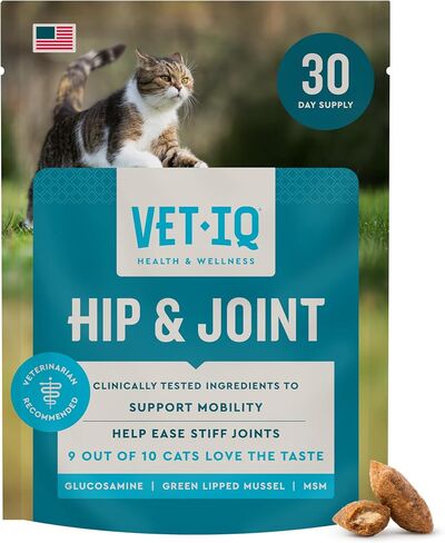 VetIQ Hip & Joint Supplement for Cats, Glucosamine, 3.7oz in Saudi Arabia
