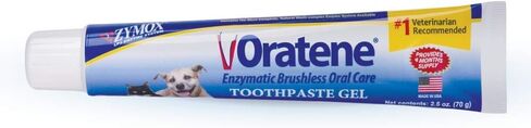 Pet King Brands ZYMOX Oratene Brushless Toothpaste Gel for Dogs and Cats, 2.5oz in Saudi Arabia