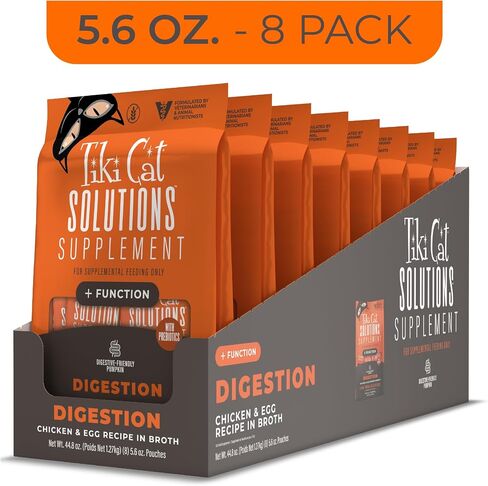 Tiki Cat Solutions Cat Supplement, Digestion, Chicken & Egg, 5.6 oz Pouch in Saudi Arabia
