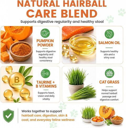 Carmelie Cat Grass Treats Chews, Hairball Treatment for Cats, 500 Count in Saudi Arabia