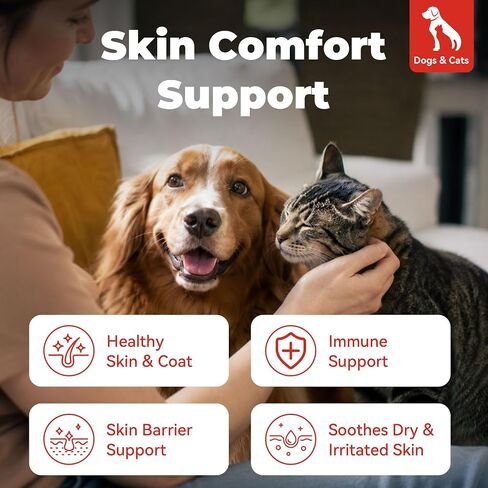 Ringworm Treatment for Cats and Dogs, Mange Support Liquid Supplement, Dog Itchy Skin Relief, Cat Itch Relief, Supports Healthy Coat, Dandruff & Redness Care, 1.69 fl oz in Kuwait