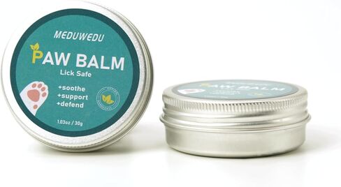 MEDUWEDU 2-Pack Dog Paw Balm - 60g Natural Paw Cream for Dogs & Cats | Beeswax, Coconut Oil, Vitamin E | Lick-Safe Paw Pad Balm for Hot Pavement, Dry & Cracked Paws in Kuwait