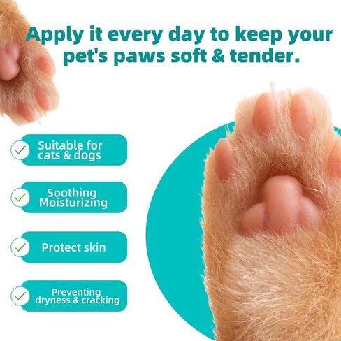 MEDUWEDU 2-Pack Dog Paw Balm - 60g Natural Paw Cream for Dogs & Cats | Beeswax, Coconut Oil, Vitamin E | Lick-Safe Paw Pad Balm for Hot Pavement, Dry & Cracked Paws in Kuwait