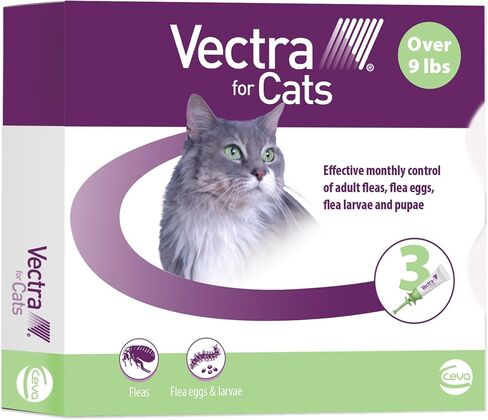 Vectra Flea Treatment for Cats Over 9 Lbs, 3 Monthly Supply in Saudi Arabia