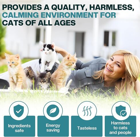 Cat Calming Diffuser 6 in 1 Multicat Calming Pheromones Diffusers Relief Stress Anxiety Fighting Scratching 90 Days Calm Relaxing Pheromone for Cats kit 48ml Refill Fits All Common Diffuser Plug In in Kuwait