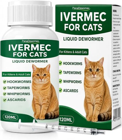 Dewormer for Cats Broad Spectrum Cat Dewormer for Tapeworms, Roundworms and Hookworms, Promotes Digestive Comfort in Kuwait