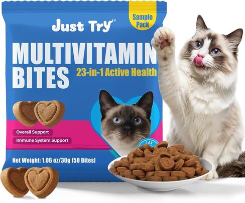 Just Try 23 in 1 Taurine for Cats Treats Multivitamin Indoor & Senior Cat in Kuwait