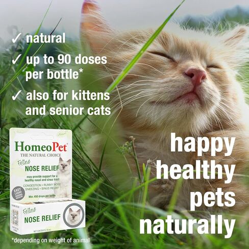 HomeoPet Feline Nose Relief, Nasal Supplement for Cats, 15 Milliliters in Saudi Arabia