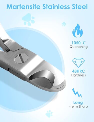 Gobeigo Heavy Duty Dog Nail Clippers for Large Dogs & Thick Nails (Silver) in Saudi Arabia
