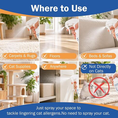 Cat Allergen Neutralizing Spray for Humans, Cat Dander & Allergy Relief in Saudi Arabia