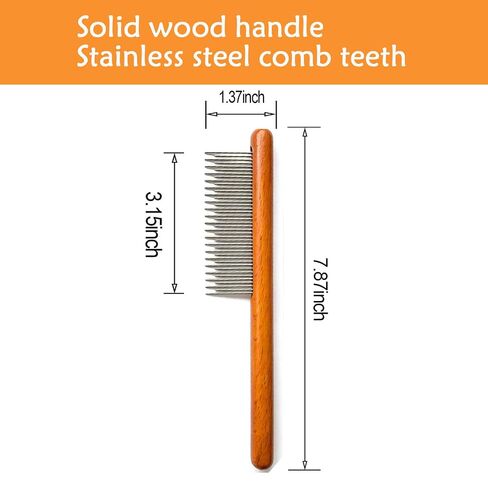 Cat comb,dog comb,Solid Wood Pet Comb Grooming Tool for Cats,Dogs and rabbits… in Kuwait