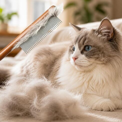 Cat comb,dog comb,Solid Wood Pet Comb Grooming Tool for Cats,Dogs and rabbits… in Kuwait