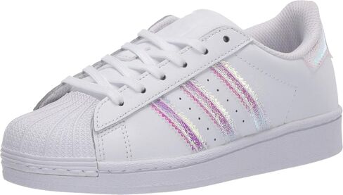 adidas Originals Superstar Sneaker, White/White, 2 US Unisex Little Kid in Kuwait
