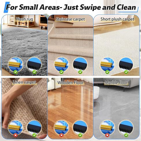 BUVE 2 in 1 Carpet Rake for Pet Hair Removal Tool in Kuwait