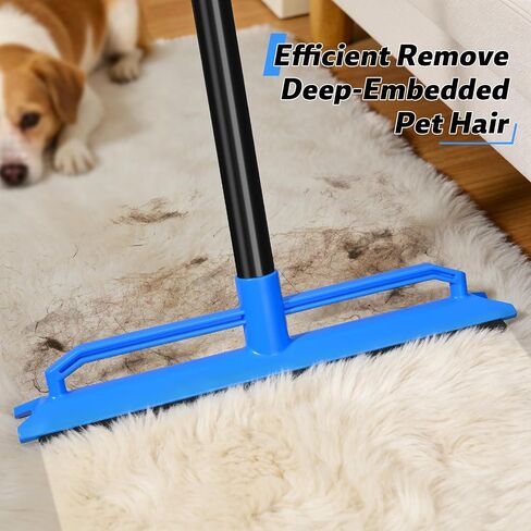 BUVE 2 in 1 Carpet Rake for Pet Hair Removal Tool in Kuwait