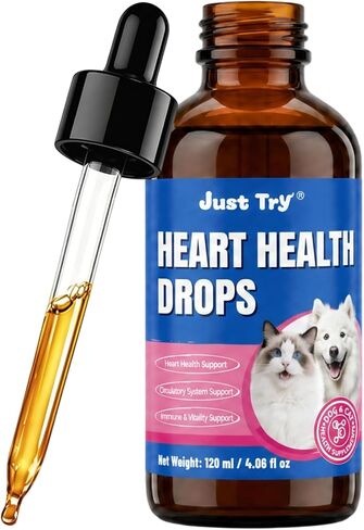 Just Try Heart Health Drops for Dogs & Cats, CoQ10 & Taurine 120ml in Kuwait