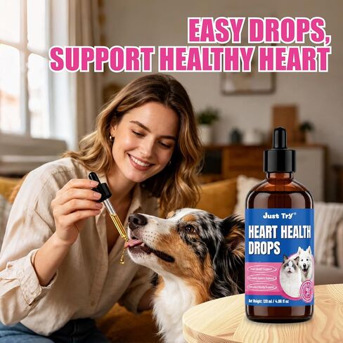 Just Try Heart Health Drops for Dogs & Cats, CoQ10 & Taurine 120ml in Kuwait