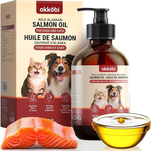 Wild Salmon Oil for Dogs, Cats, Omega 3 with EPA and DHA, 250ml in Saudi Arabia