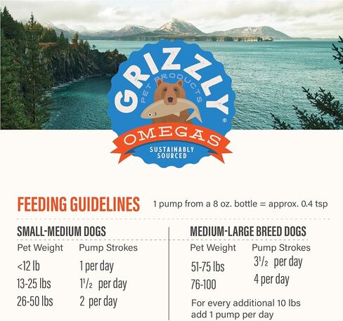 Grizzly Pet Products Salmon Plus Omega 3-6-9 Food Supplement for Dogs and Cats, 8 Ounce in Saudi Arabia