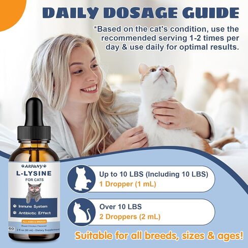 2-Pack L-Lysine for Cats, Respiratory, Eye Function, Immune Support, 120ML in Saudi Arabia