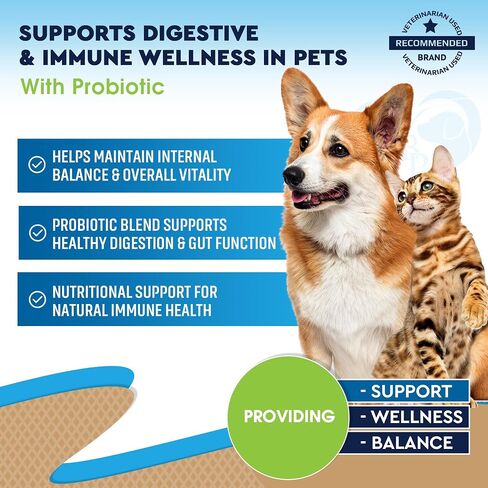 Natural Intestinal Defense for Dogs & Cats – Herbal Cleanse with Black Walnut & Probiotic – Promotes Healthy Gut & Flora Balance – Advanced Broad Spectrum Formula – Made in USA in Kuwait