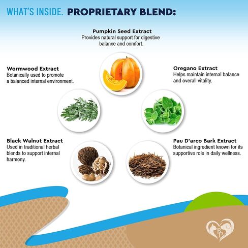 Natural Intestinal Defense for Dogs & Cats – Herbal Cleanse with Black Walnut & Probiotic – Promotes Healthy Gut & Flora Balance – Advanced Broad Spectrum Formula – Made in USA in Kuwait
