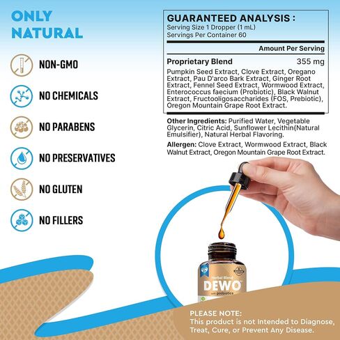 Natural Intestinal Defense for Dogs & Cats – Herbal Cleanse with Black Walnut & Probiotic – Promotes Healthy Gut & Flora Balance – Advanced Broad Spectrum Formula – Made in USA in Kuwait