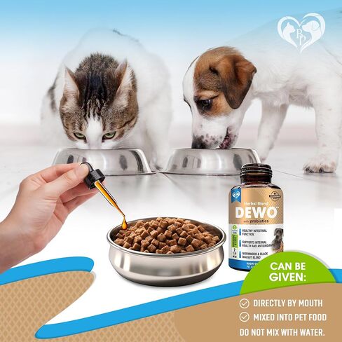 Natural Intestinal Defense for Dogs & Cats – Herbal Cleanse with Black Walnut & Probiotic – Promotes Healthy Gut & Flora Balance – Advanced Broad Spectrum Formula – Made in USA in Kuwait