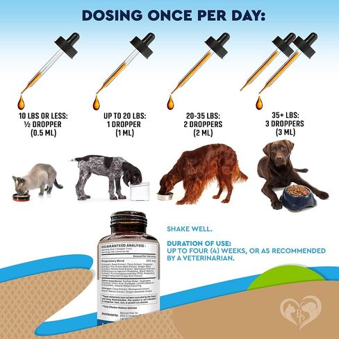 Natural Intestinal Defense for Dogs & Cats – Herbal Cleanse with Black Walnut & Probiotic – Promotes Healthy Gut & Flora Balance – Advanced Broad Spectrum Formula – Made in USA in Kuwait