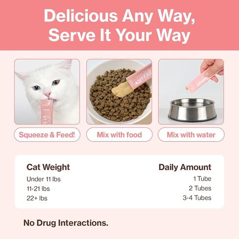 Doctor By UT Care Cat UTI Kidney Support Urinary Supplement Cranberry Treatment for Cats Renal Health with Pacran, Quercetin, Taurine lickable Formula Individually Packaged (1 Pack) in Saudi Arabia