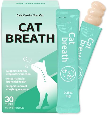 Doctor By Cat Breath Bronchial Supplements Cat Sneezing Treatment Asthma Cold Cough Nose Relief Respiratory&Immune Support with TF-343-30 lickable Formula Individually Packaged, Chicken (1 Pack) in Saudi Arabia