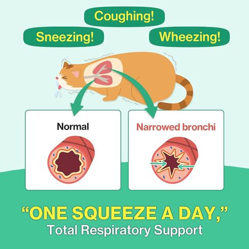 Doctor By Cat Breath Bronchial Supplements Cat Sneezing Treatment Asthma Cold Cough Nose Relief Respiratory&Immune Support with TF-343-30 lickable Formula Individually Packaged, Chicken (1 Pack) in Saudi Arabia