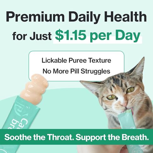 Doctor By Cat Breath Bronchial Supplements Cat Sneezing Treatment Asthma Cold Cough Nose Relief Respiratory&Immune Support with TF-343-30 lickable Formula Individually Packaged, Chicken (1 Pack) in Saudi Arabia