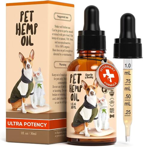 Hemp Oil for Dogs, Cats - Hip Joint Pain Relief, Mobility & Calming Drops in Kuwait