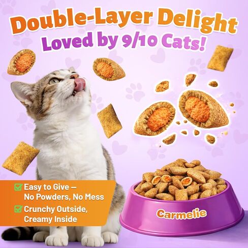 Carmelie Taurine for Cats Vitamins Treats, 15 in 1 Cat Multivitamin, 500 Ct in Saudi Arabia