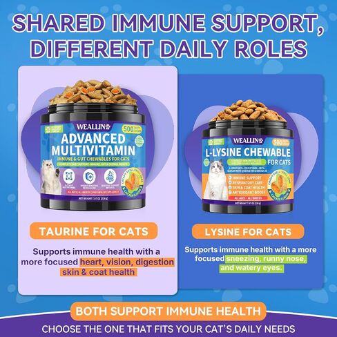 Taurine for Cats, Cat Vitamins & Multivitamin Treats, 500 Ct, Heart Support in Saudi Arabia