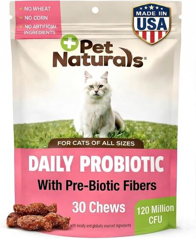 Pet Naturals Daily Probiotic Soft Chews for Cats, Duck, 30 Count in Saudi Arabia