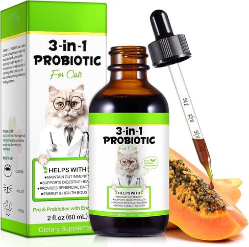 3 in 1 Probiotics for Cats Help with Gut, Upset Stomach, Diarrhea, Bloating in Saudi Arabia