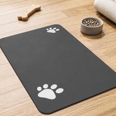 PADOOR Pet Feeding Mat-Absorbent Dog Mat for Food and Water Bowl-No Stains Easy Clean Dog Food Mat-Quick Dry Water Dispenser-Puppy Supplies Accessories in Saudi Arabia