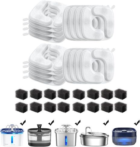 Veken Cat Water Fountain Filters, F1 Series, 8 Pack Replacement Filters in Kuwait