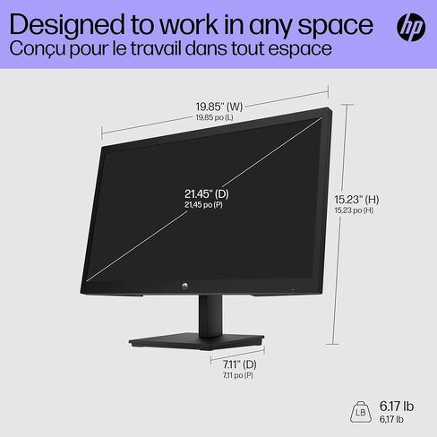 شاشة HP V22v G5 FHD، تقنية AMD FreeSync، دعم HDCP لـ HDMI (V22v G5، أسود) in Kuwait