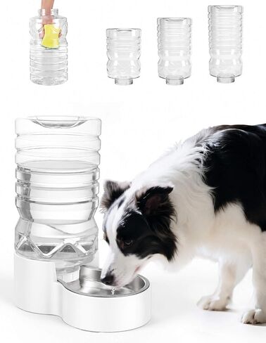 Heouvo 2.5 Gal Gravity Dog Water Dispenser, Wide-Mouth, No Filter, Black in Saudi Arabia