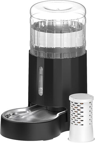 CZPET 5L Gravity Water Bowl Dispenser for Cats and Dogs (Black) in Saudi Arabia