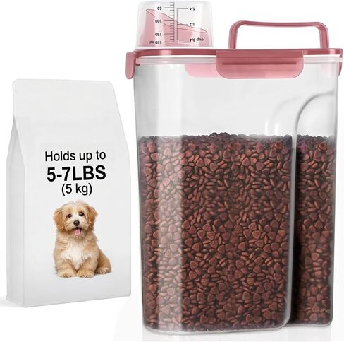 LEAWALK 5-7Lbs Airtight Dog Cat Pet Food Storage Container-Light Green in Kuwait