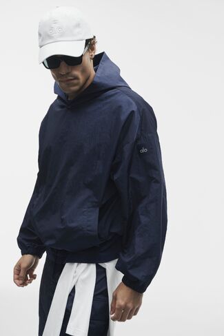 Alo Yoga Axis Hooded Pullover - Navy in Saudi Arabia